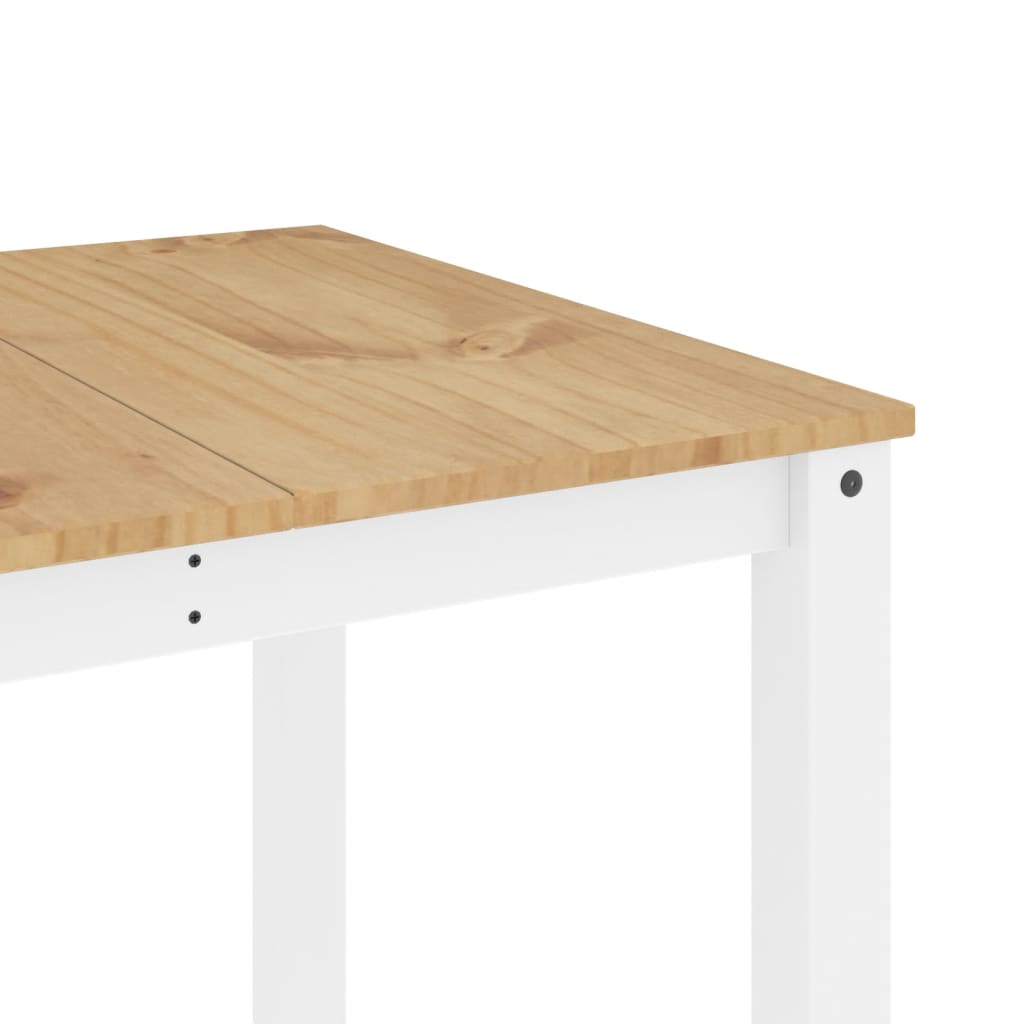 Table à manger Panama blanc 180x90x75 cm bois massif de pin - XIOS