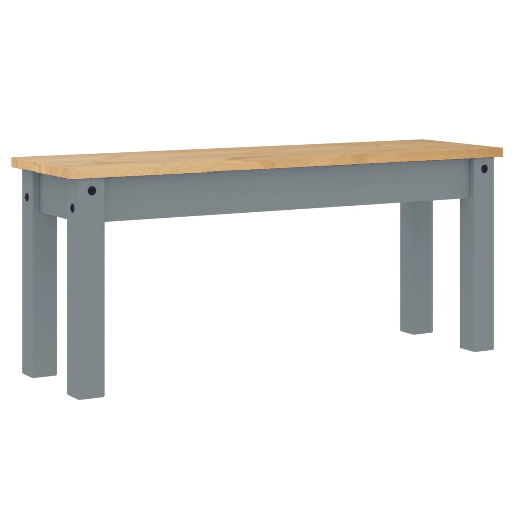 Banc à manger Panama gris 105x30x45 cm bois massif de pin - XIOS