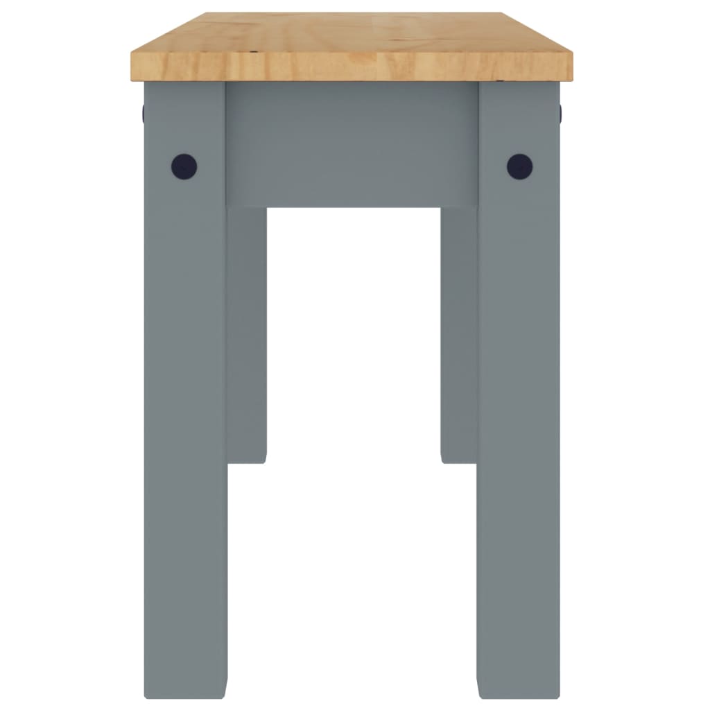 Banc à manger Panama gris 105x30x45 cm bois massif de pin - XIOS