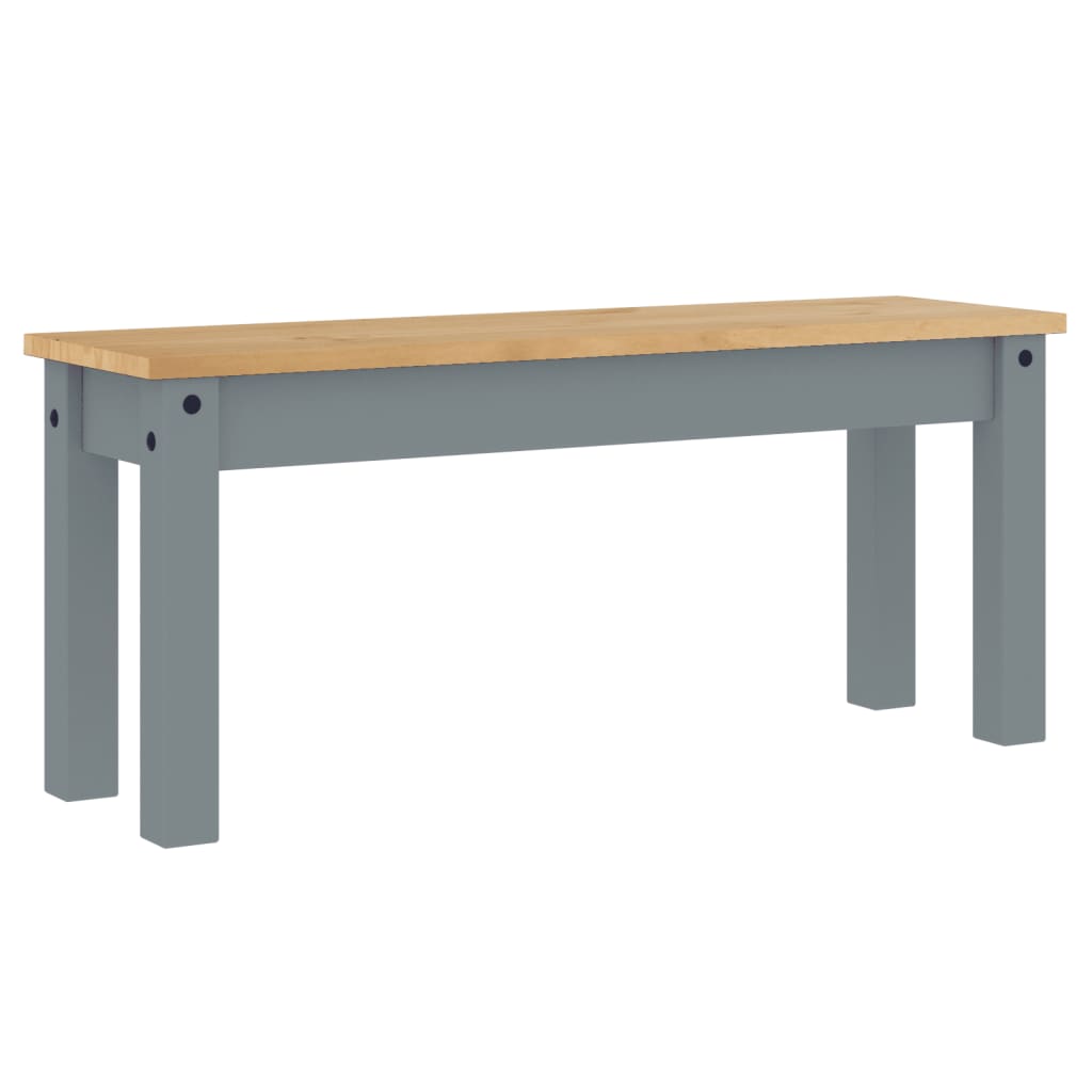 Banc à manger Panama gris 105x30x45 cm bois massif de pin - XIOS