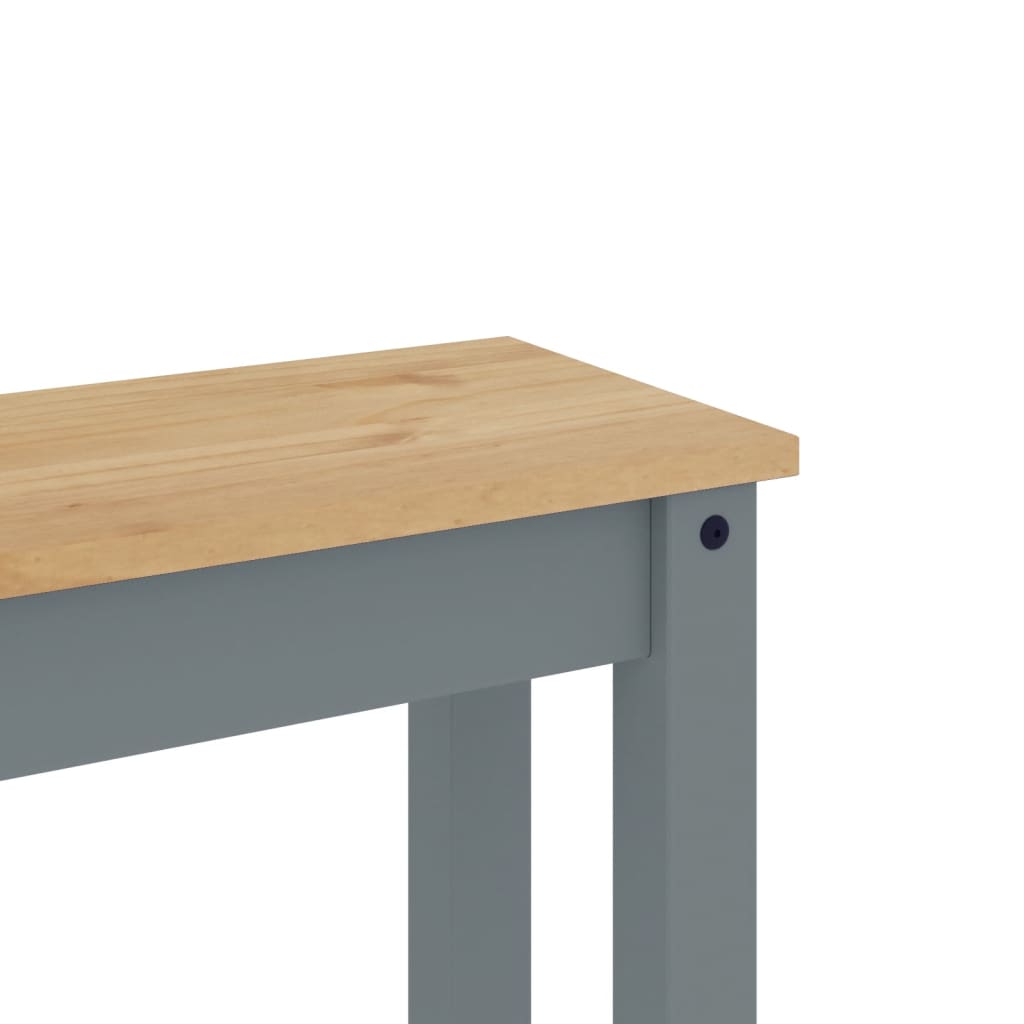 Banc à manger Panama gris 105x30x45 cm bois massif de pin - XIOS