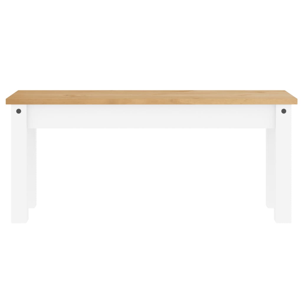 Banc à manger PANAMA blanc 105x30x45 cm bois massif de pin - XIOS