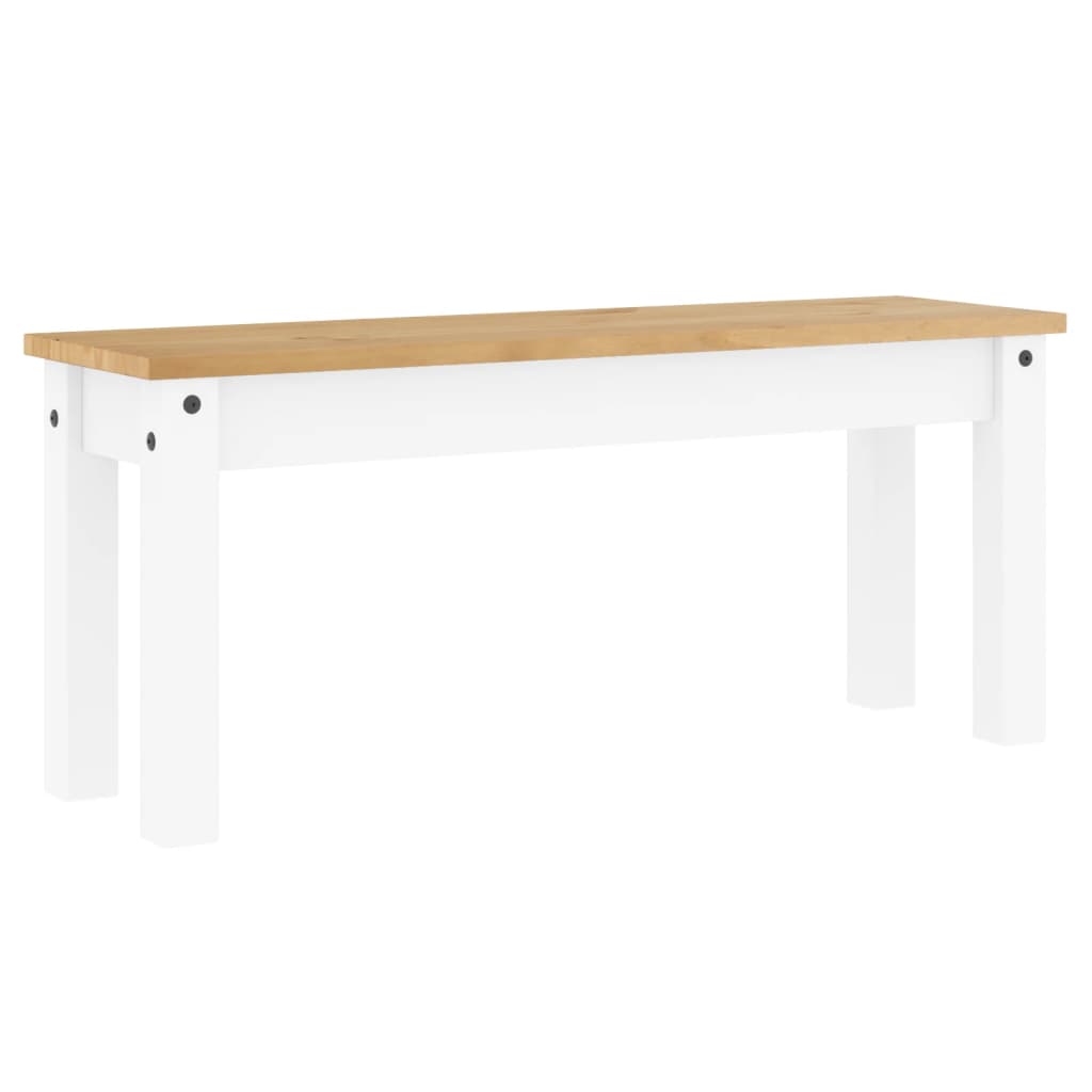 Banc à manger PANAMA blanc 105x30x45 cm bois massif de pin - XIOS