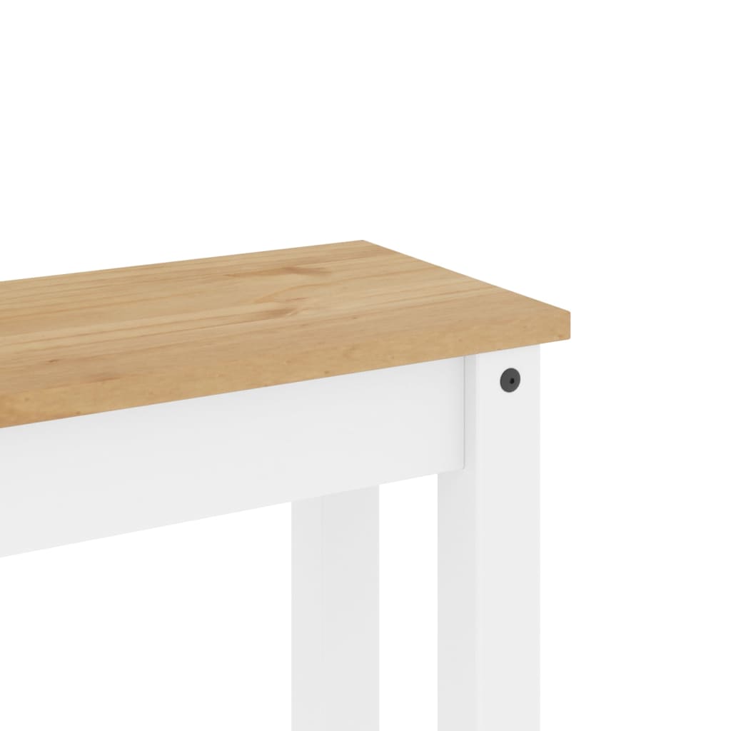 Banc à manger PANAMA blanc 105x30x45 cm bois massif de pin - XIOS