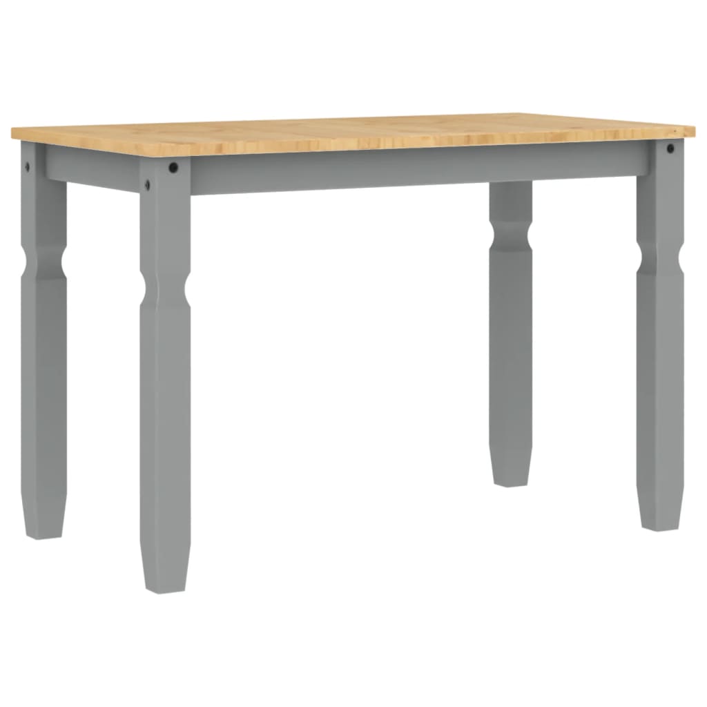 Table à manger Corona gris 112x60x75 cm bois massif de pin - XIOS