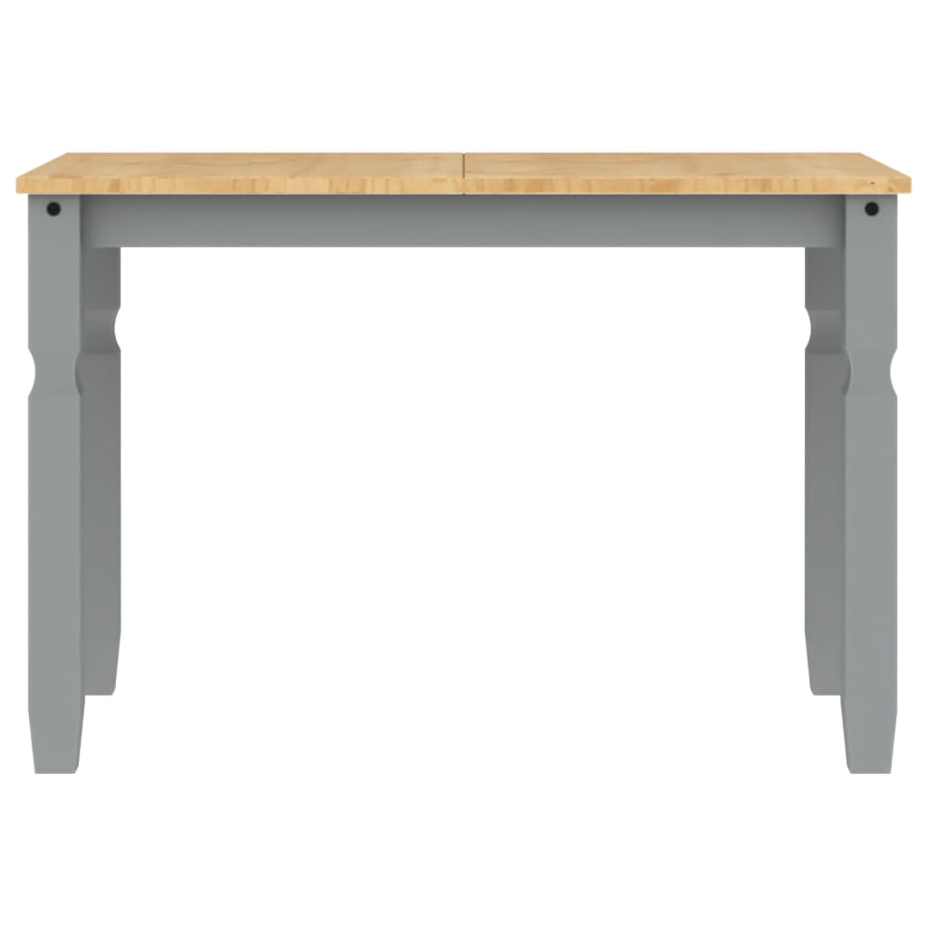 Table à manger Corona gris 112x60x75 cm bois massif de pin - XIOS
