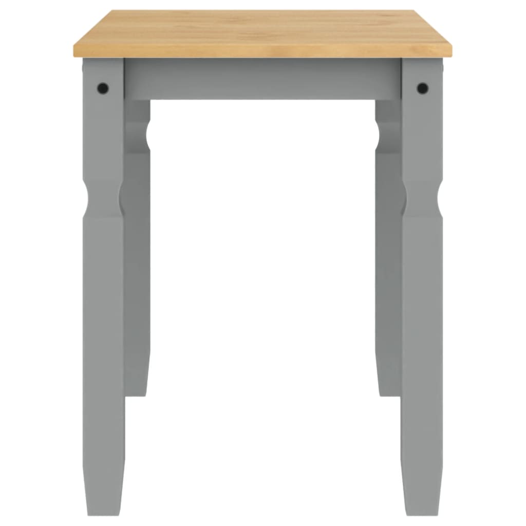 Table à manger Corona gris 112x60x75 cm bois massif de pin - XIOS