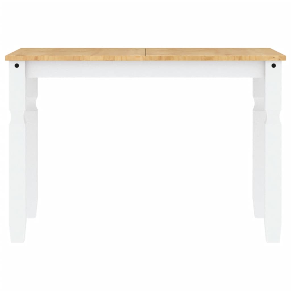 Table à manger Corona blanc 112x60x75 cm bois massif de pin - XIOS