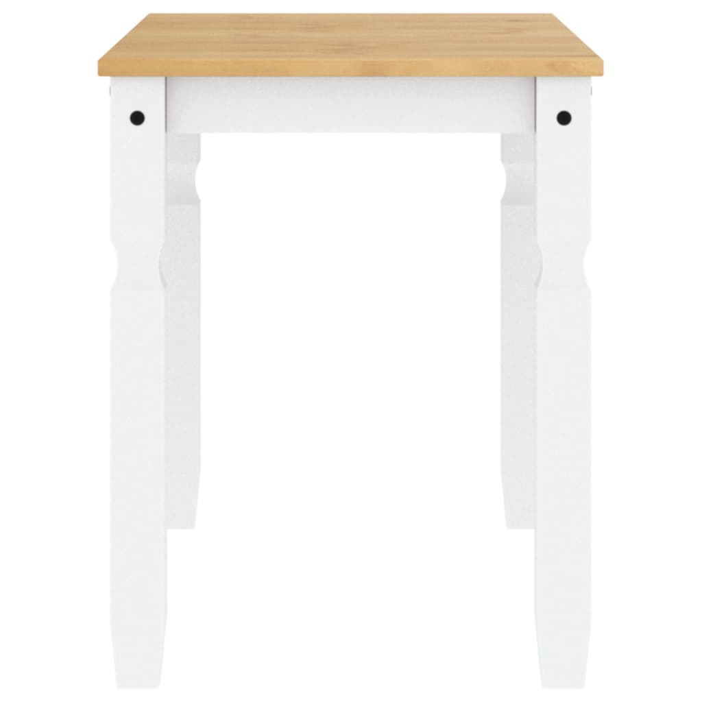 Table à manger Corona blanc 112x60x75 cm bois massif de pin - XIOS