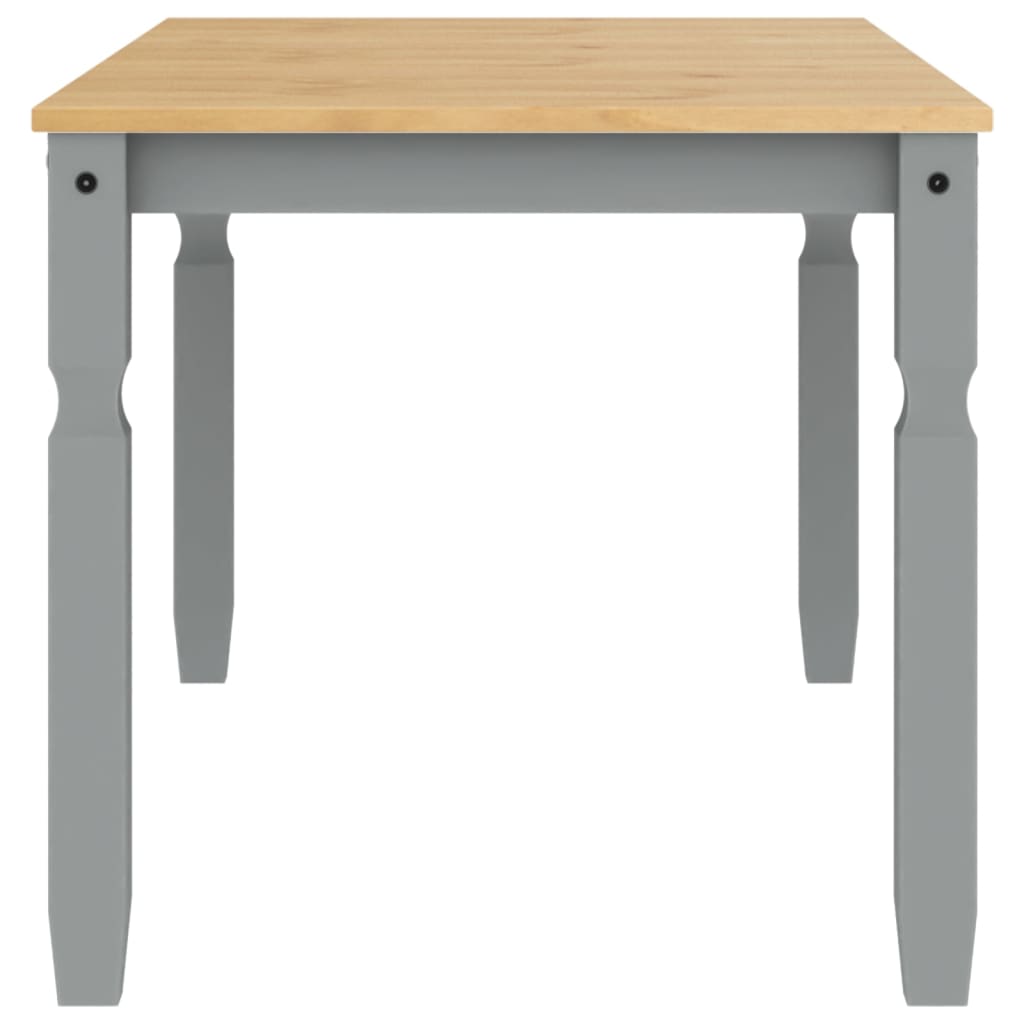 Table à manger Corona gris 160x80x75 cm bois massif de pin - XIOS