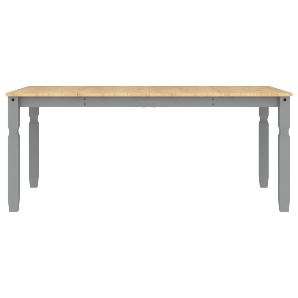 Table à manger Corona gris 180x90x75 cm bois massif de pin - XIOS