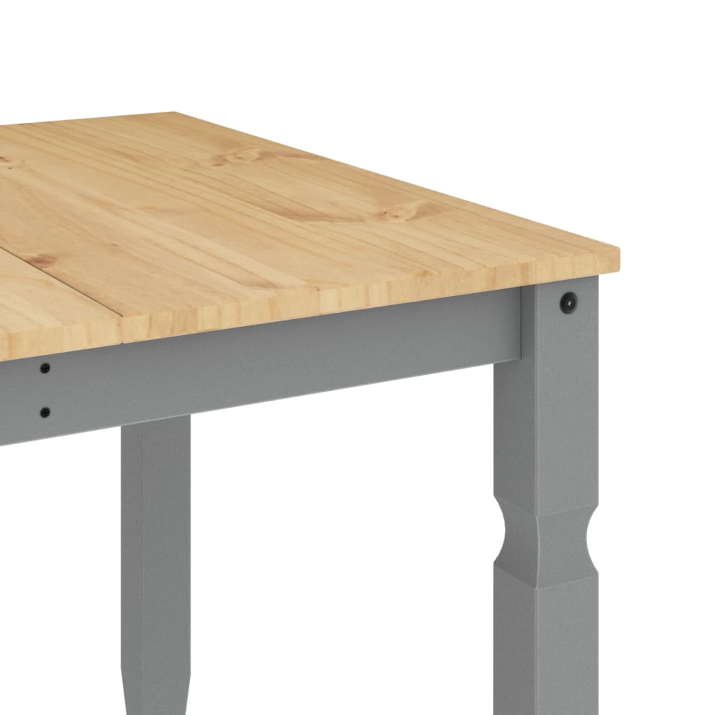 Table à manger Corona gris 180x90x75 cm bois massif de pin - XIOS