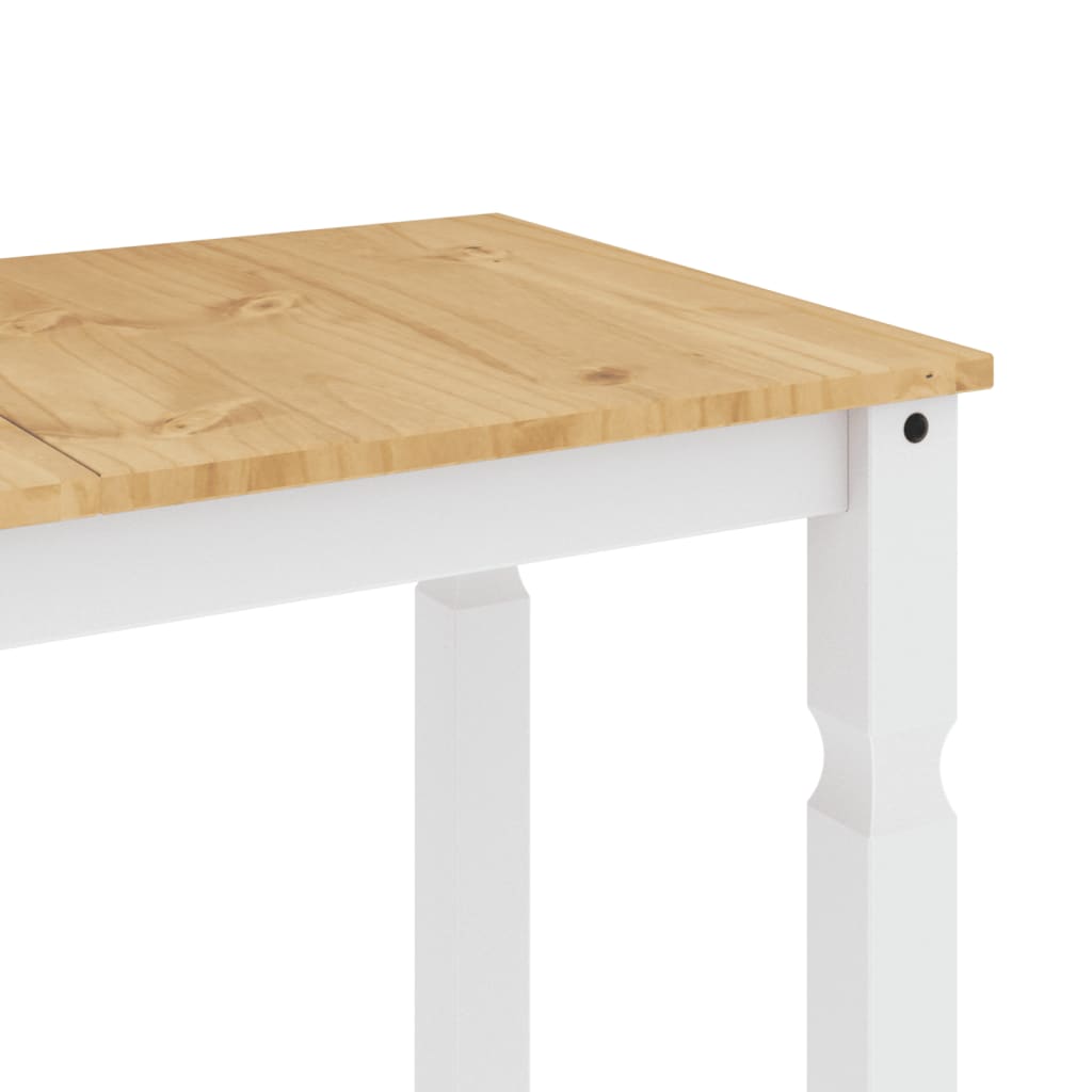 Table à manger Corona blanc 180x90x75 cm bois massif de pin - XIOS