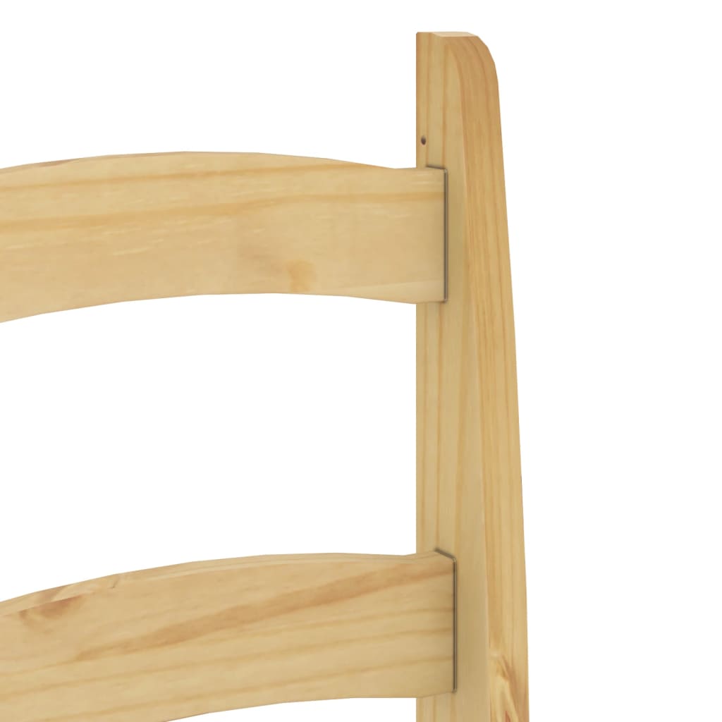 Chaises à manger lot de 2 40x46x99 cm bois massif de pin - XIOS