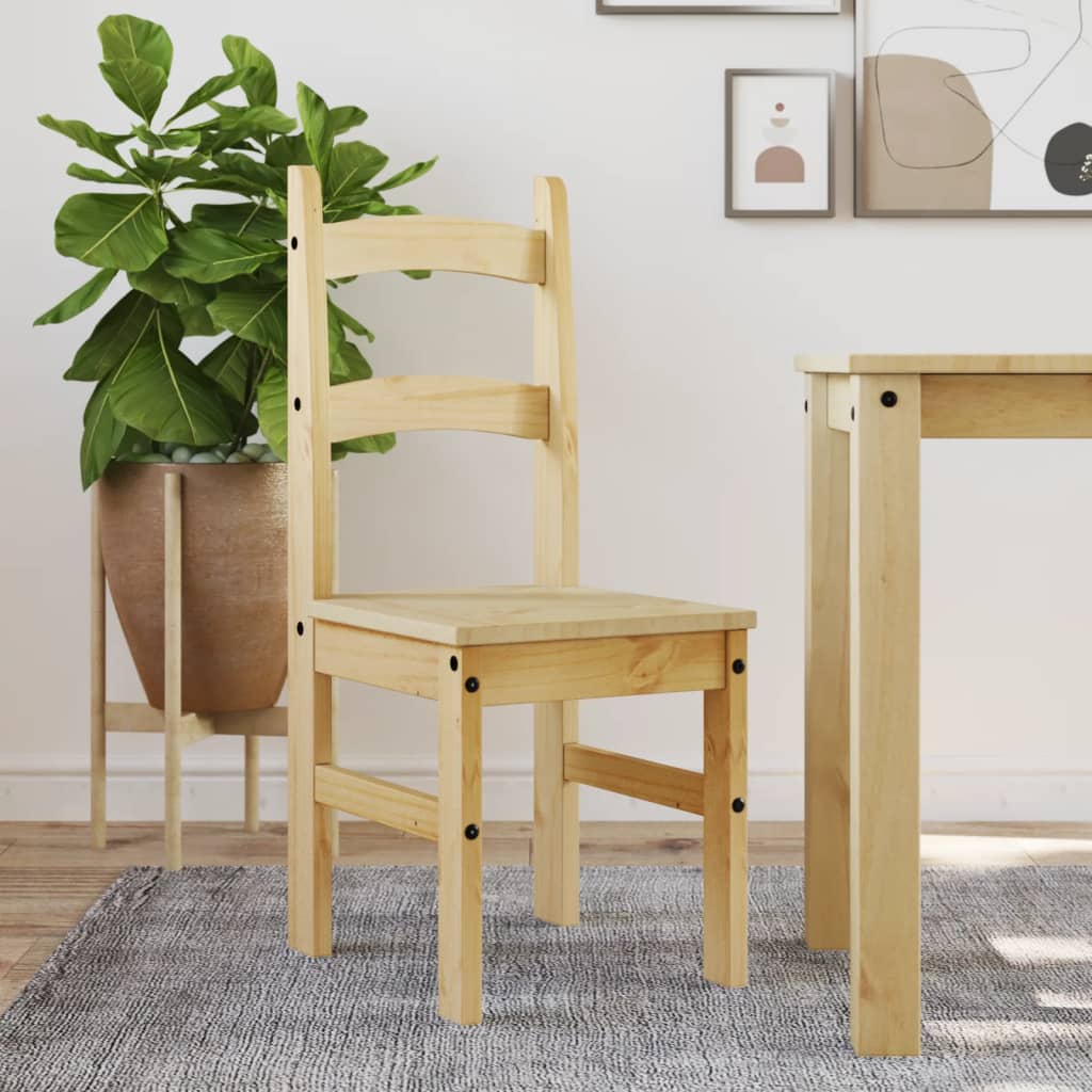 Chaises à manger lot de 2 40x46x99 cm bois massif de pin - XIOS