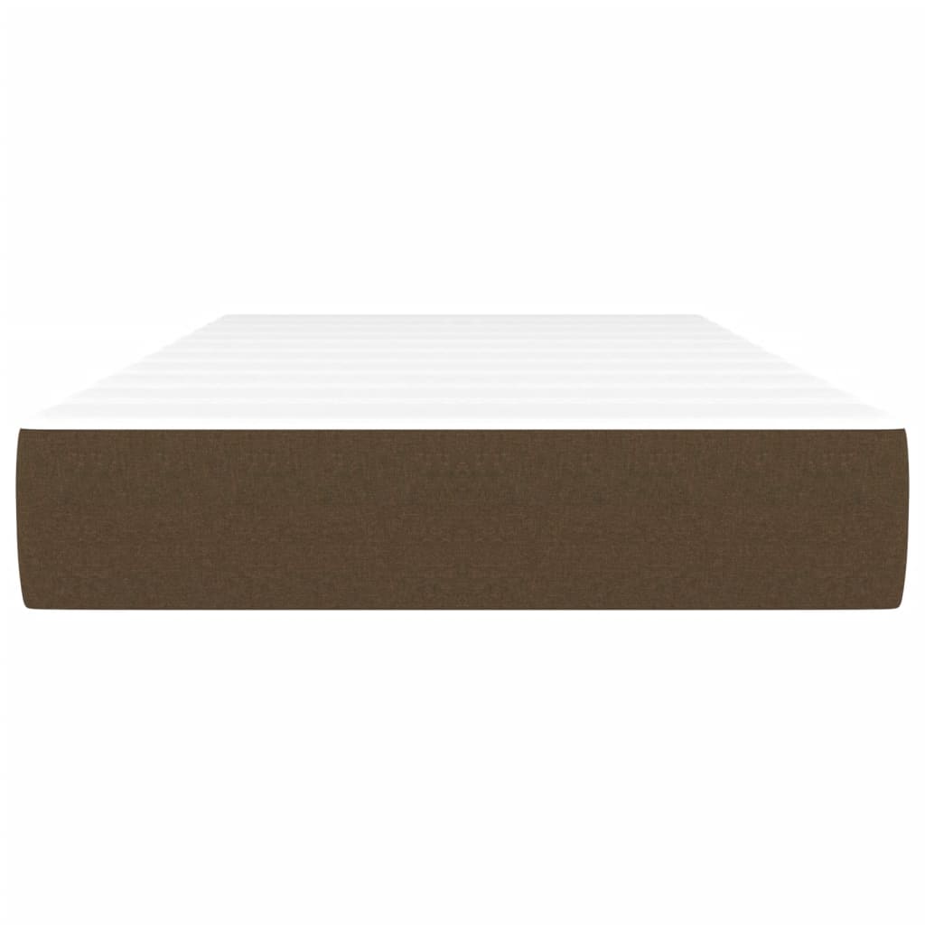 Matelas de lit à ressorts ensachés fermeté moyenne marron foncé 120x190x20 cm - XIOS
