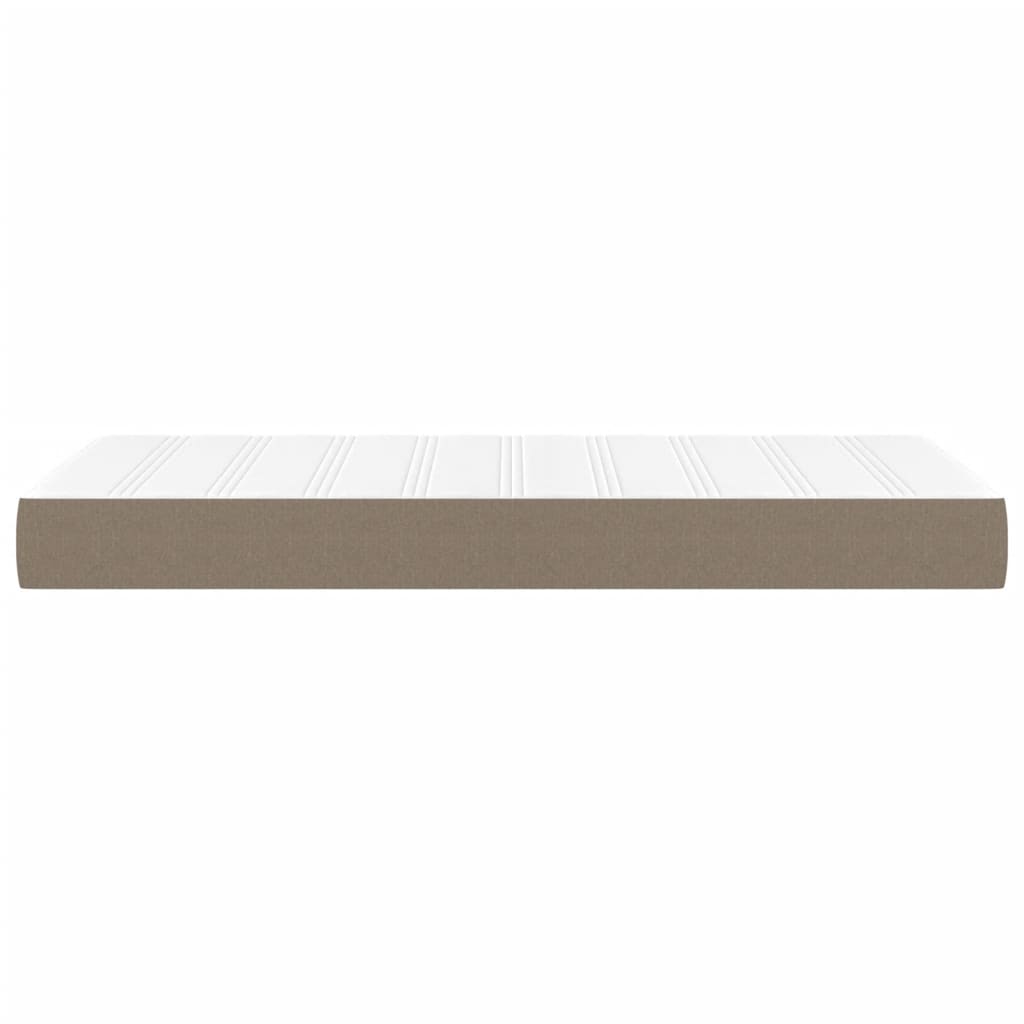 Matelas de lit à ressorts ensachés fermeté moyenne taupe 120x190x20 cm Tissu - XIOS