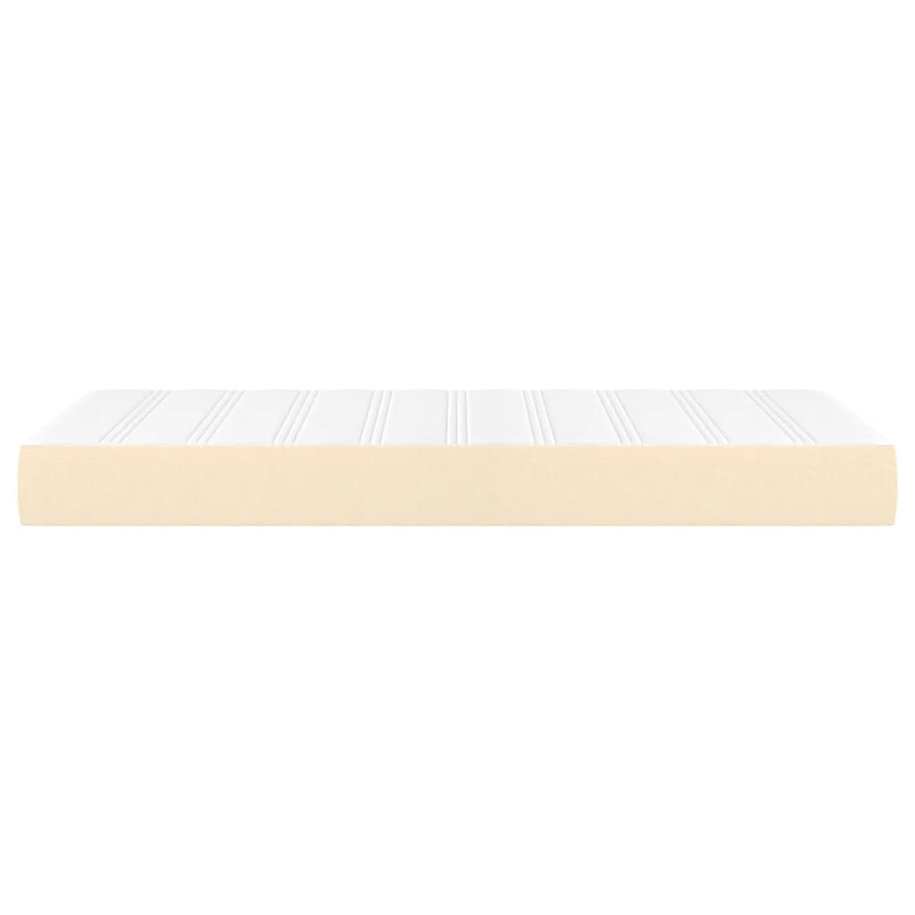 Matelas de lit à ressorts ensachés fermeté moyenne crème 120x190x20 cm Tissu