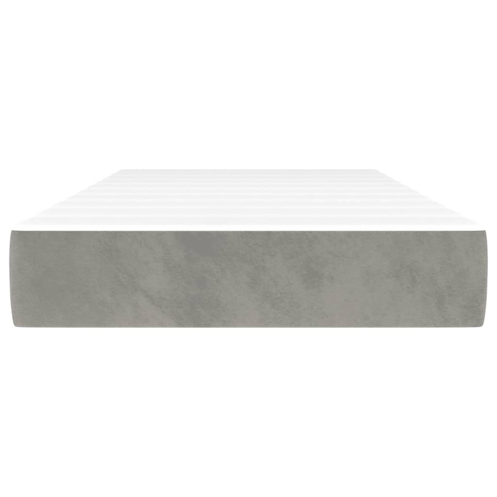 Matelas de lit à ressorts ensachés fermeté moyenne gris clair 120x190x20 cm - XIOS