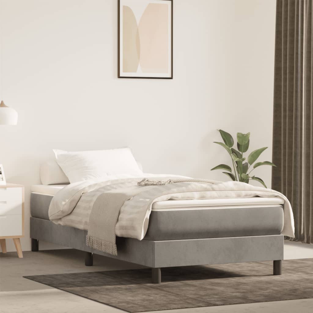 Matelas de lit à ressorts ensachés fermeté moyenne gris clair 120x190x20 cm - XIOS