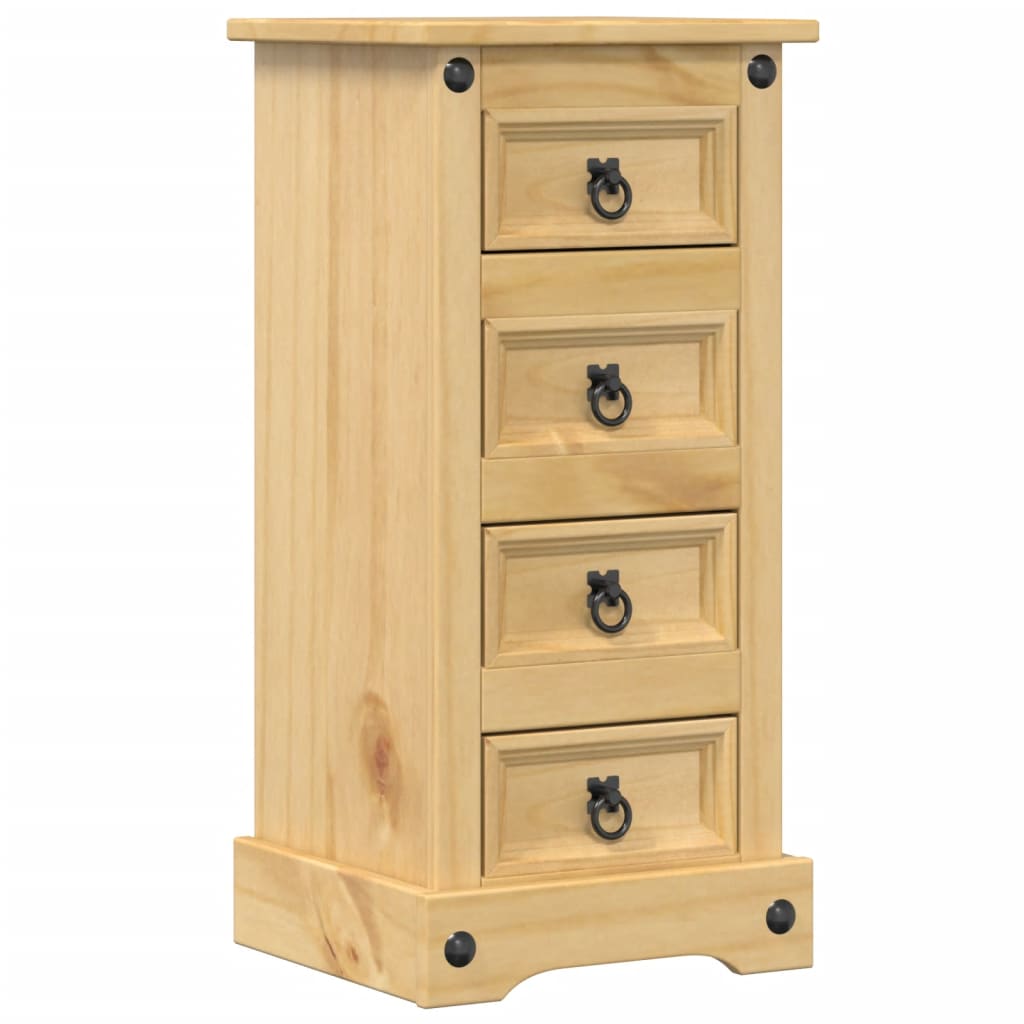 Table de chevet Corona 35x32,5x74 cm bois de pin massif - XIOS