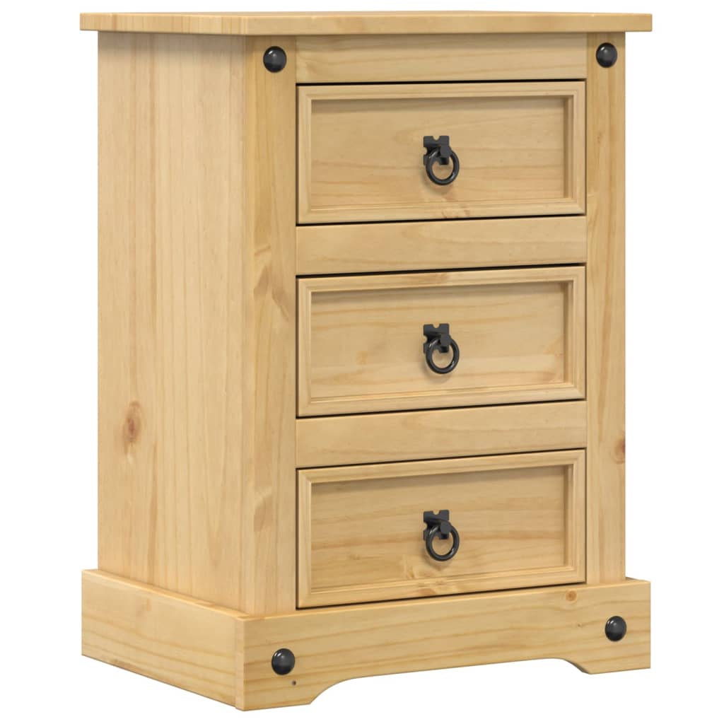 Table de chevet Corona 45x35x64 cm bois de pin massif - XIOS