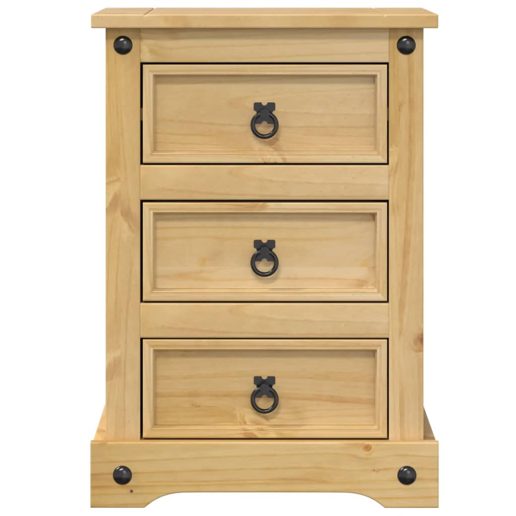 Table de chevet Corona 45x35x64 cm bois de pin massif - XIOS
