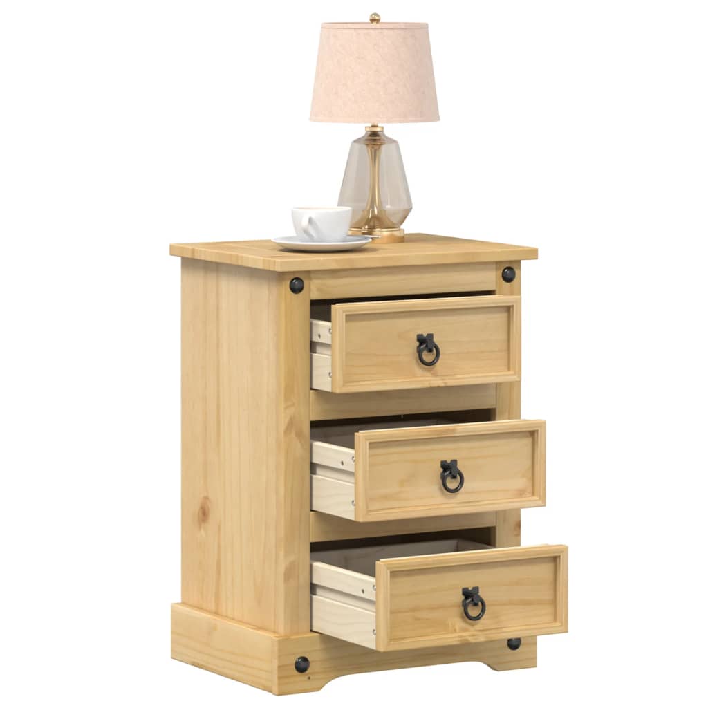 Table de chevet Corona 45x35x64 cm bois de pin massif - XIOS