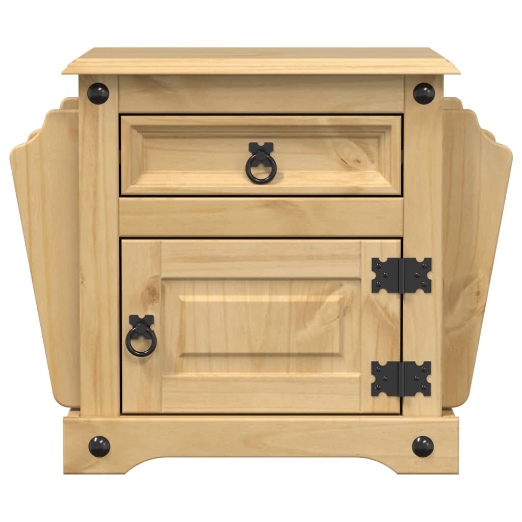 Table de chevet Corona 45x35x47,5 cm bois de pin massif - XIOS