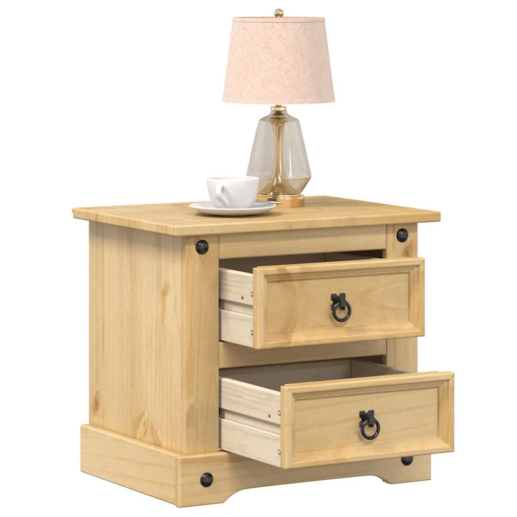 Table de chevet Corona 53x39x47 cm bois de pin massif - XIOS