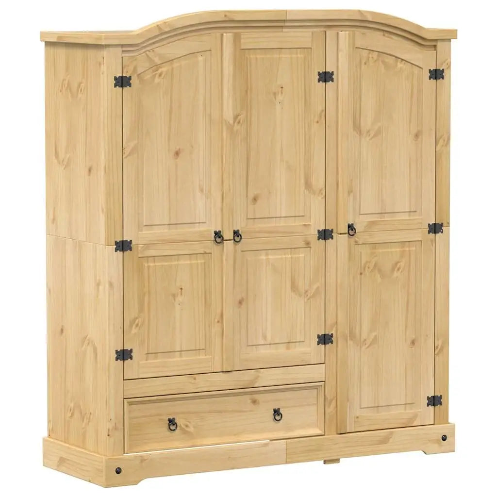 Garde-robe Corona 151,5x52x170 cm bois de pin massif - XIOS