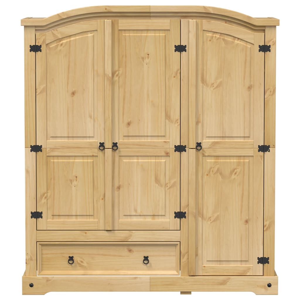 Garde-robe Corona 151,5x52x170 cm bois de pin massif - XIOS