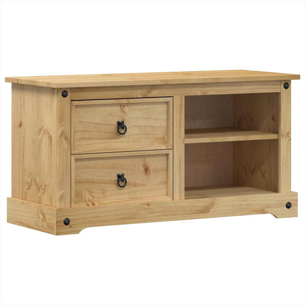 Meuble TV Corona 100x40x52 cm bois de pin massif - XIOS