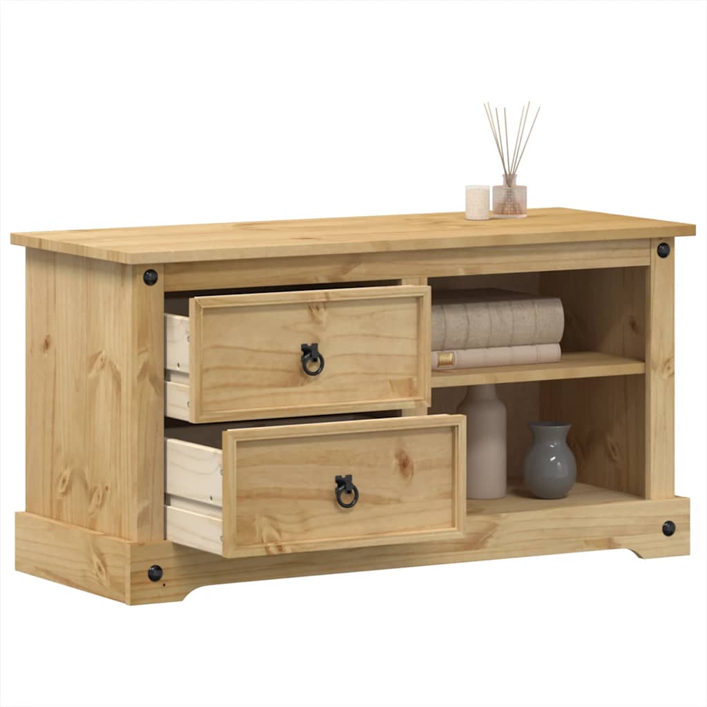 Meuble TV Corona 100x40x52 cm bois de pin massif - XIOS