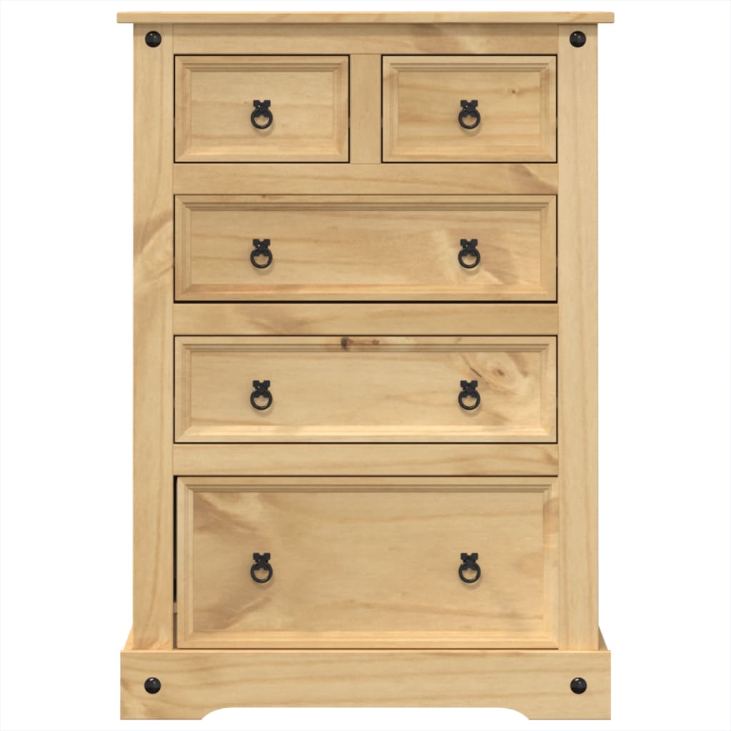 Commode Corona 80x43x114 cm bois massif de pin - XIOS