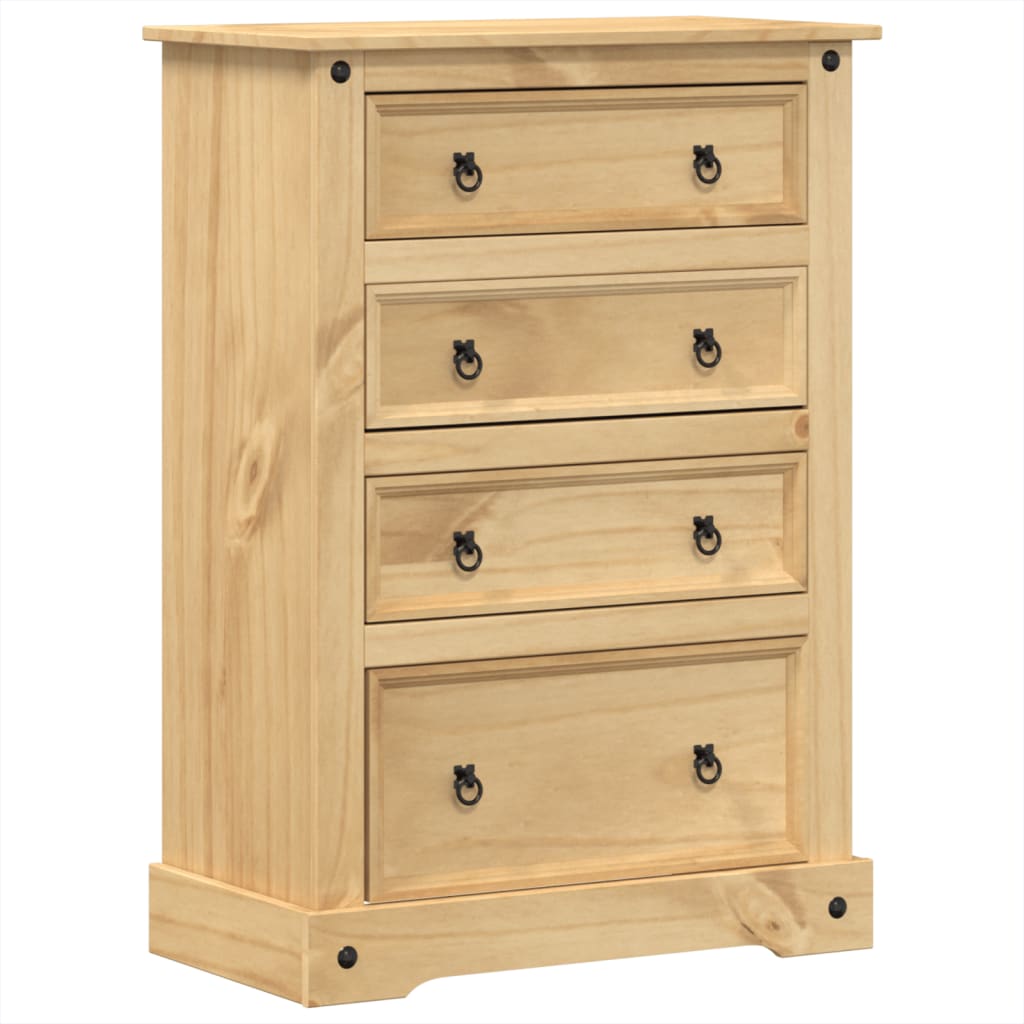 Commode Corona 80x43x114 cm bois massif de pin - XIOS