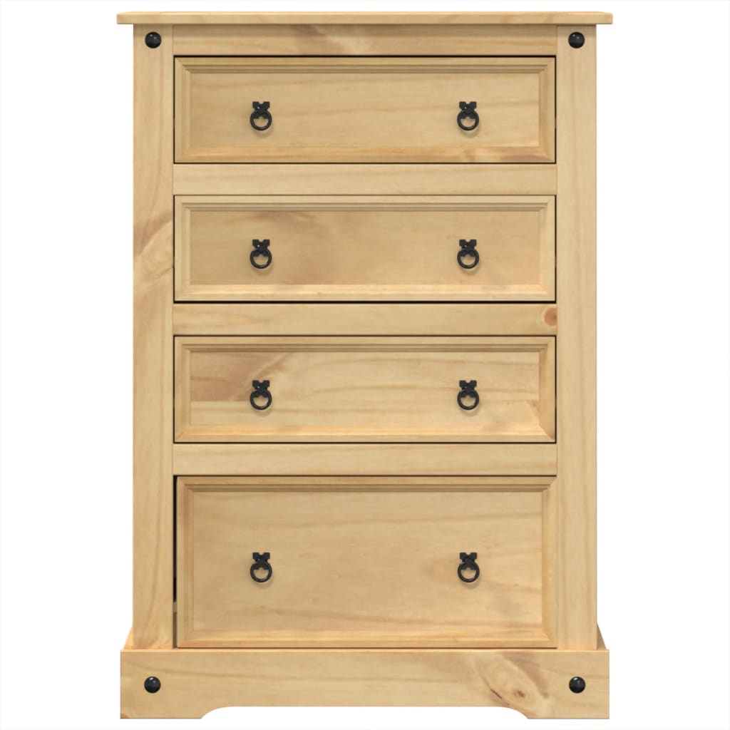 Commode Corona 80x43x114 cm bois massif de pin