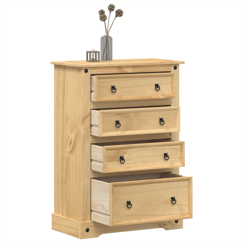 Commode Corona 80x43x114 cm bois massif de pin - XIOS
