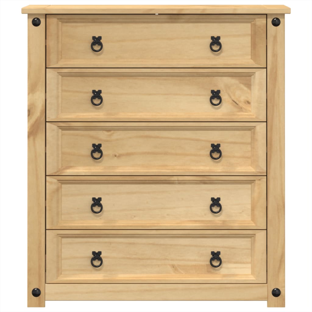 Commode Corona 80x40x89 cm bois massif de pin