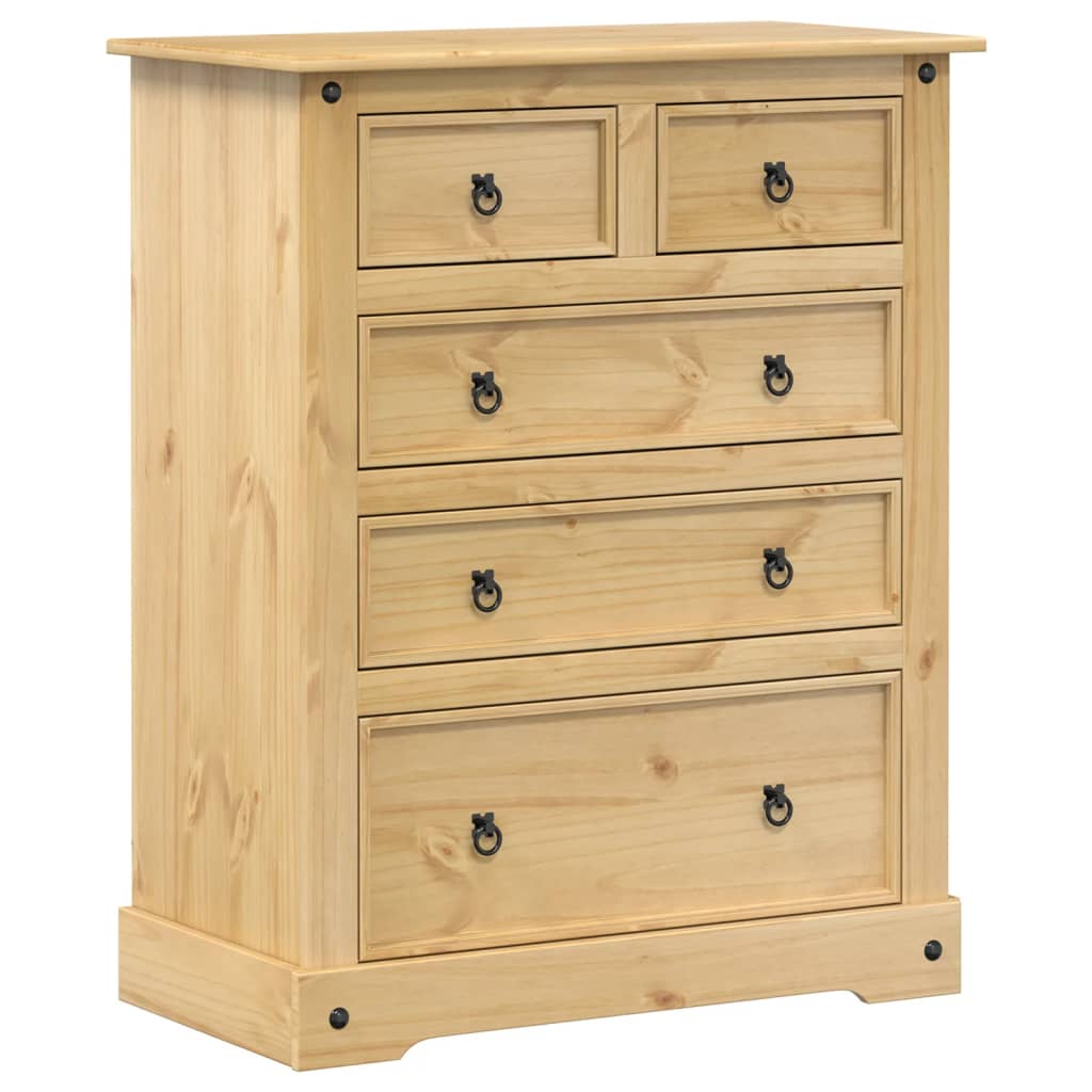 Commode Corona 92x48x114 cm bois massif de pin - XIOS