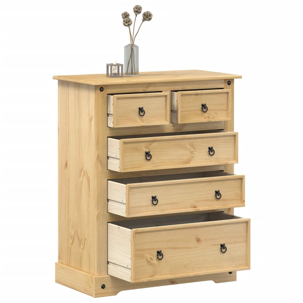 Commode Corona 92x48x114 cm bois massif de pin - XIOS