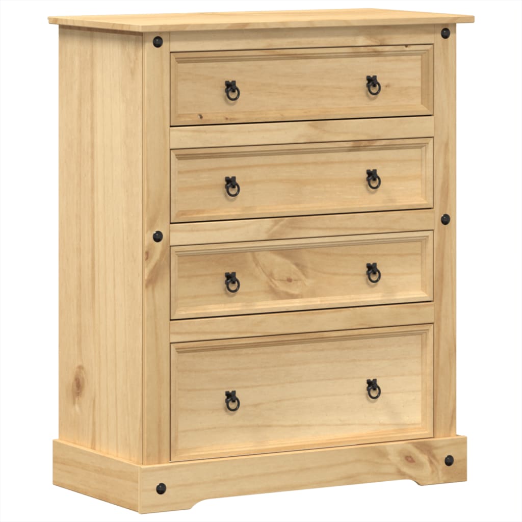 Commode Corona 92x48x120 cm bois massif de pin - XIOS
