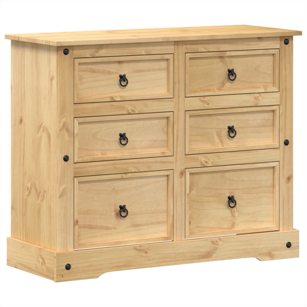 Commode Corona 110x43x91 cm bois massif de pin