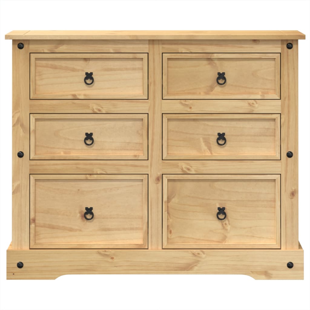 Commode Corona 110x43x91 cm bois massif de pin - XIOS