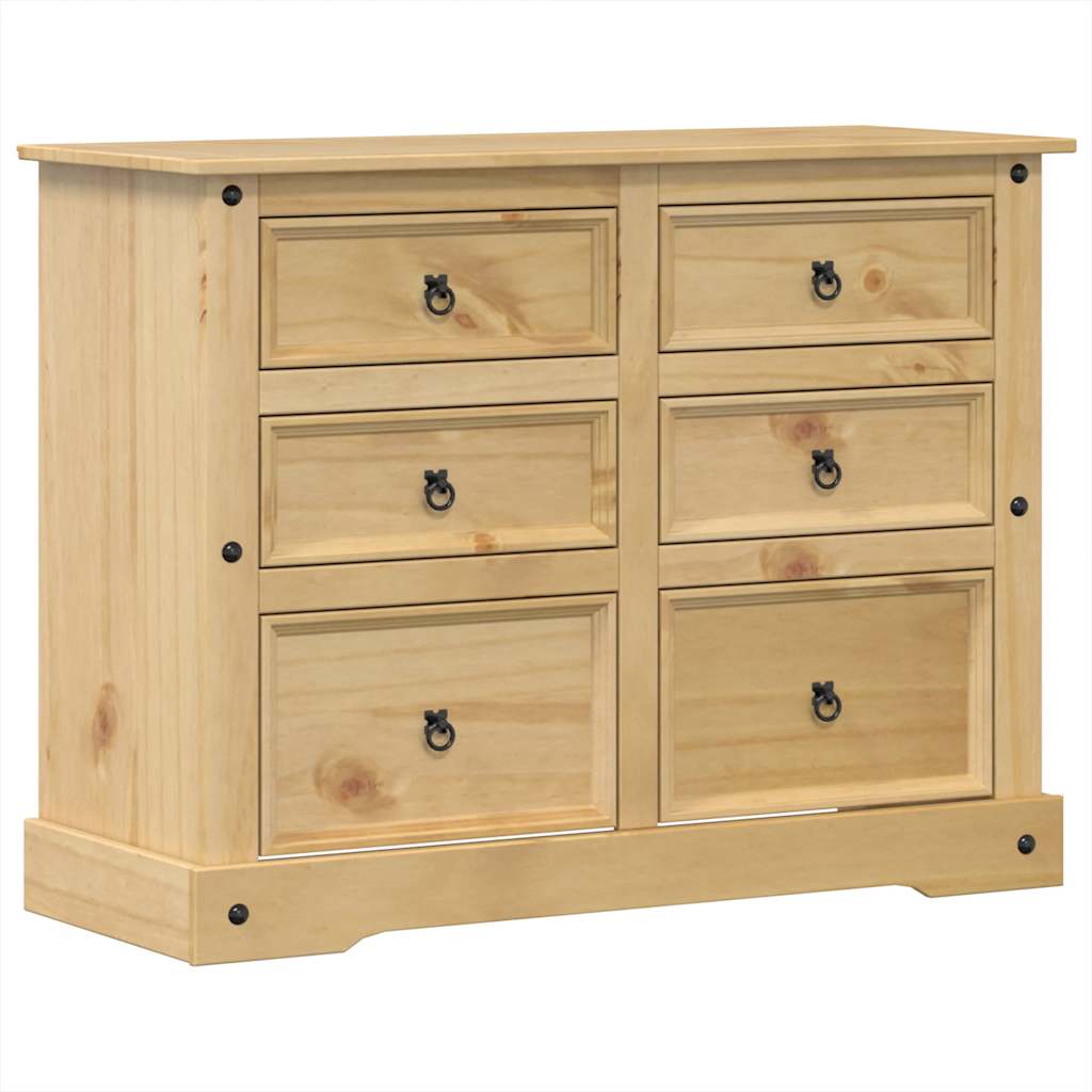 Commode Corona 112x48x91 cm bois massif de pin