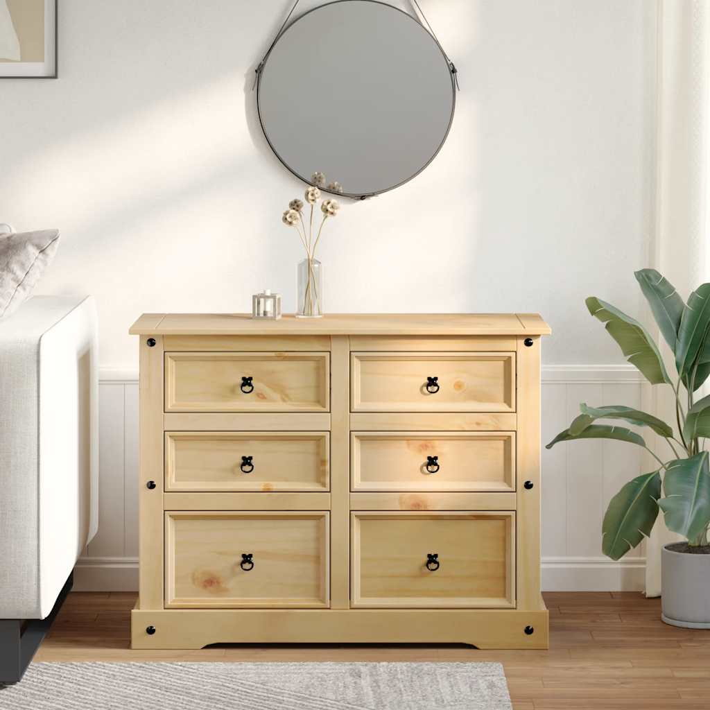 Commode Corona 112x48x91 cm bois massif de pin - XIOS