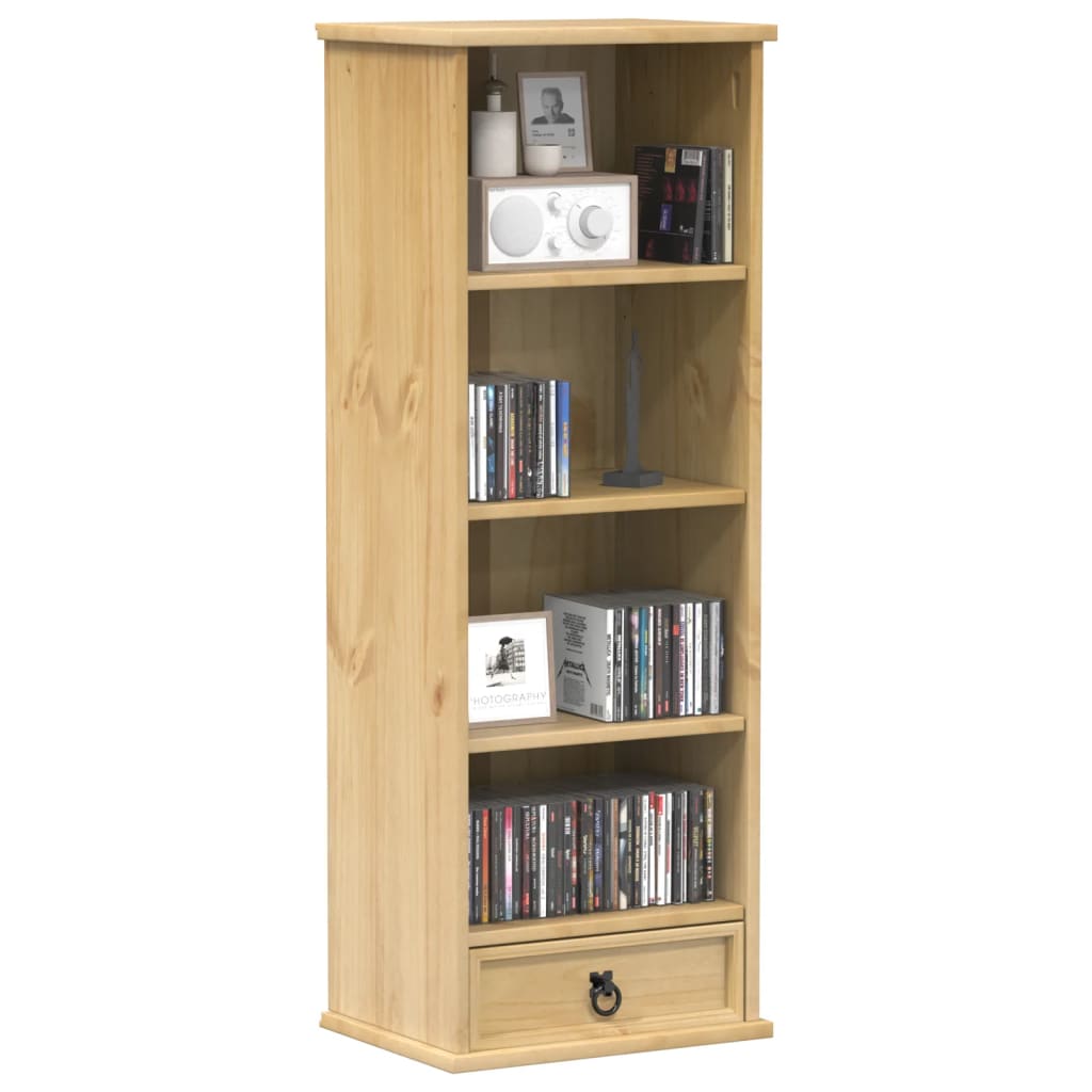 Armoire à CD Corona 40x30x110 cm bois de pin massif - XIOS