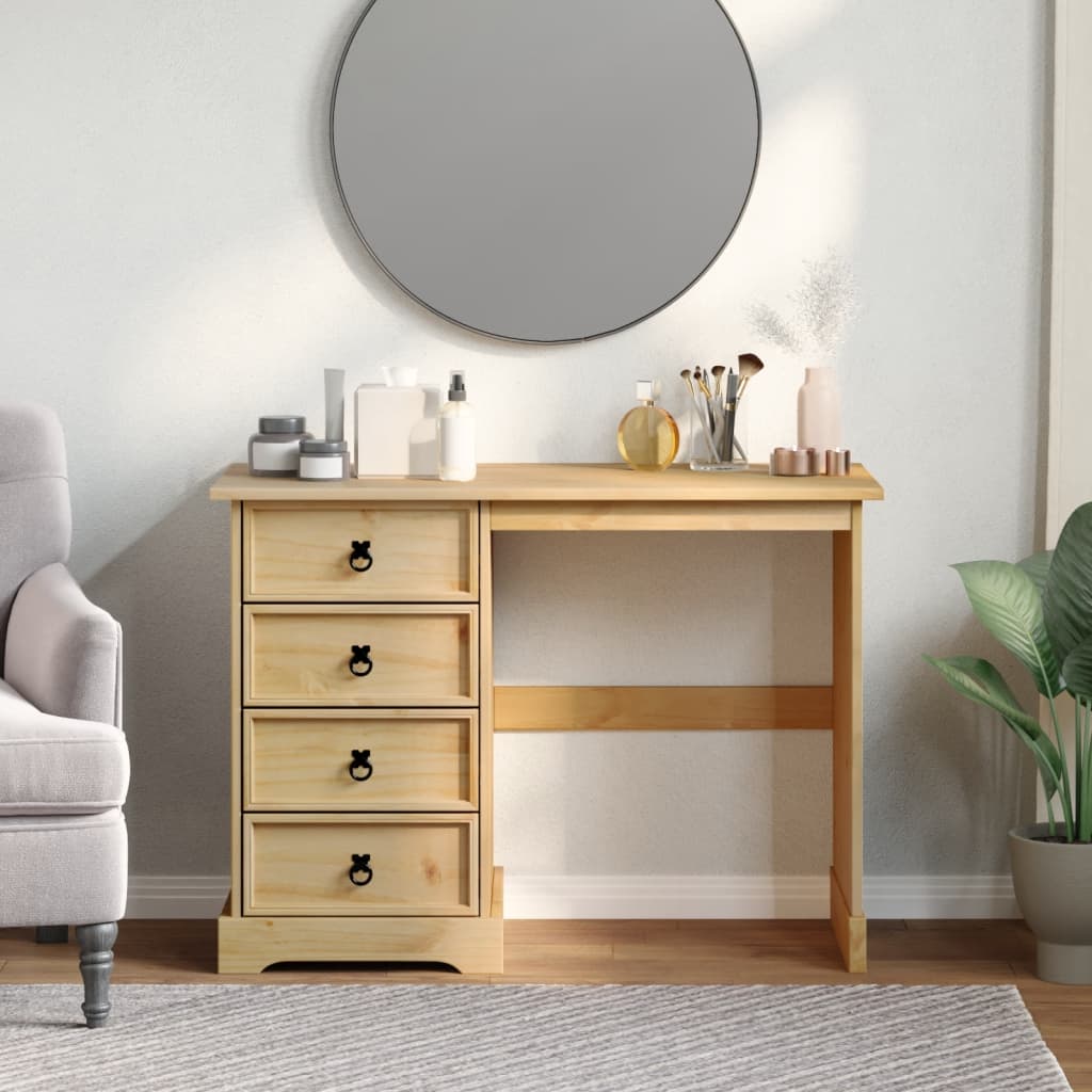 Coiffeuse Corona 104x47x75 cm bois de pin massif - XIOS
