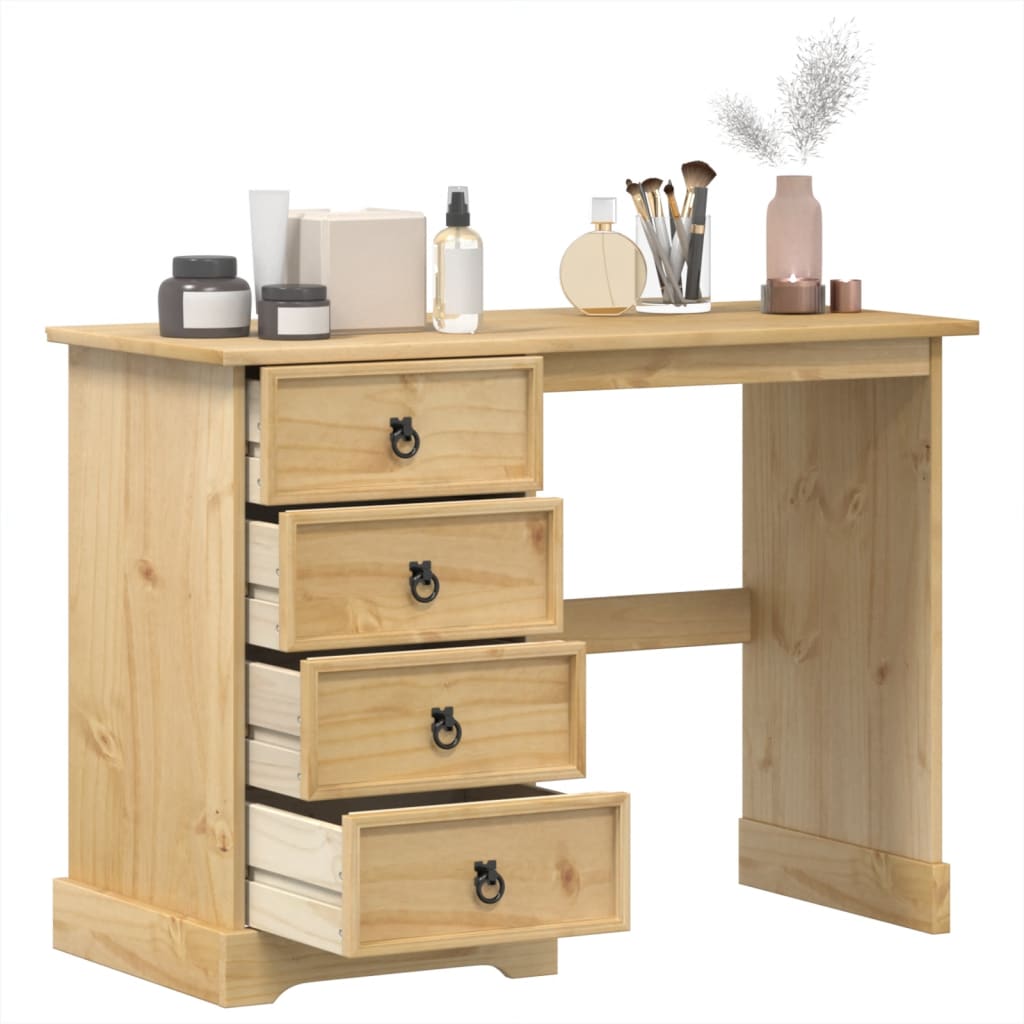 Coiffeuse Corona 104x47x75 cm bois de pin massif - XIOS