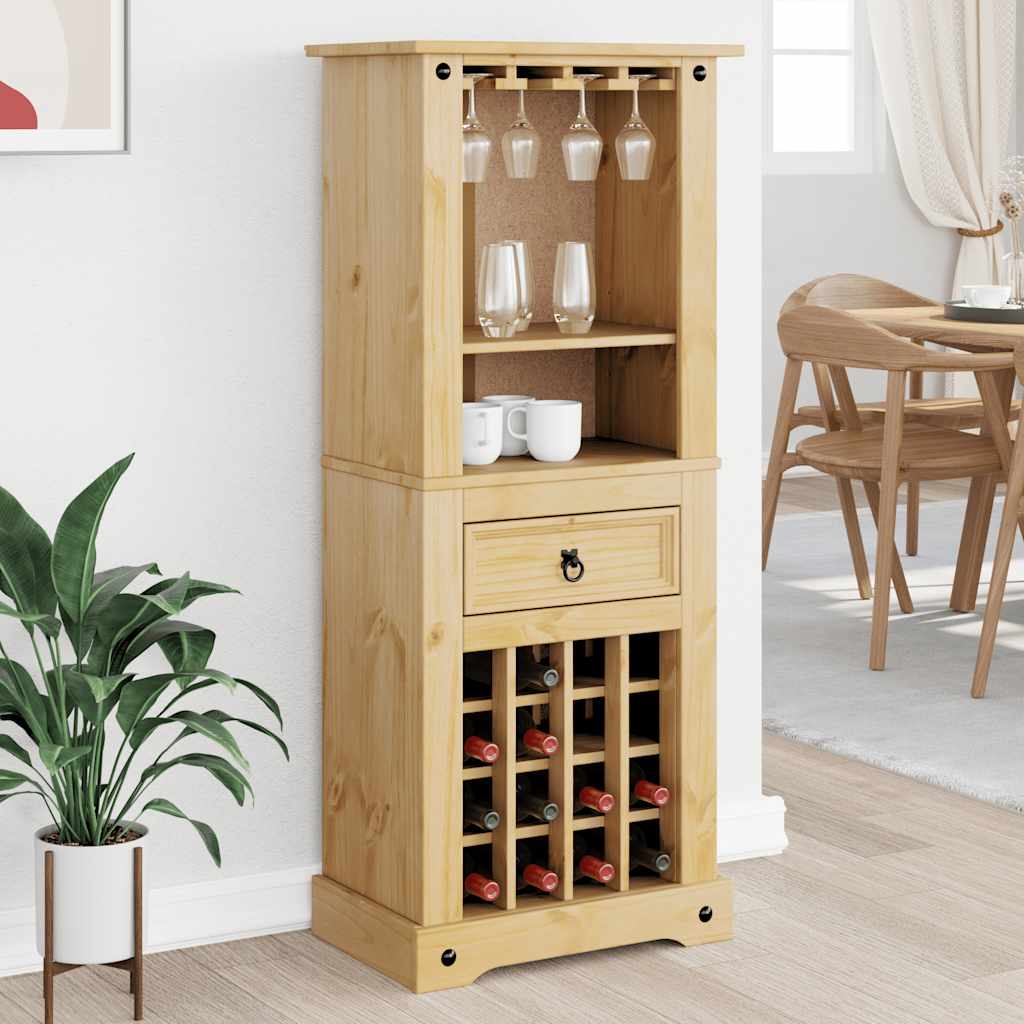 Casier à vin Corona 56x35x134,5 cm bois massif de pin - XIOS